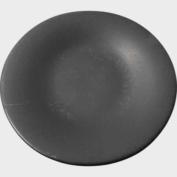 Pottery Barn Ellipse Saucer Dishes Set of 5 Black Made in Japan Stoneware 6" - Picture 4 of 10